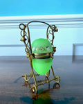 Green French Opaline Palais Royal Perfume Egg