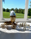 Palais Royal Egg Perfume Holder, In Shape Of A Carriage Pulled By Elephant