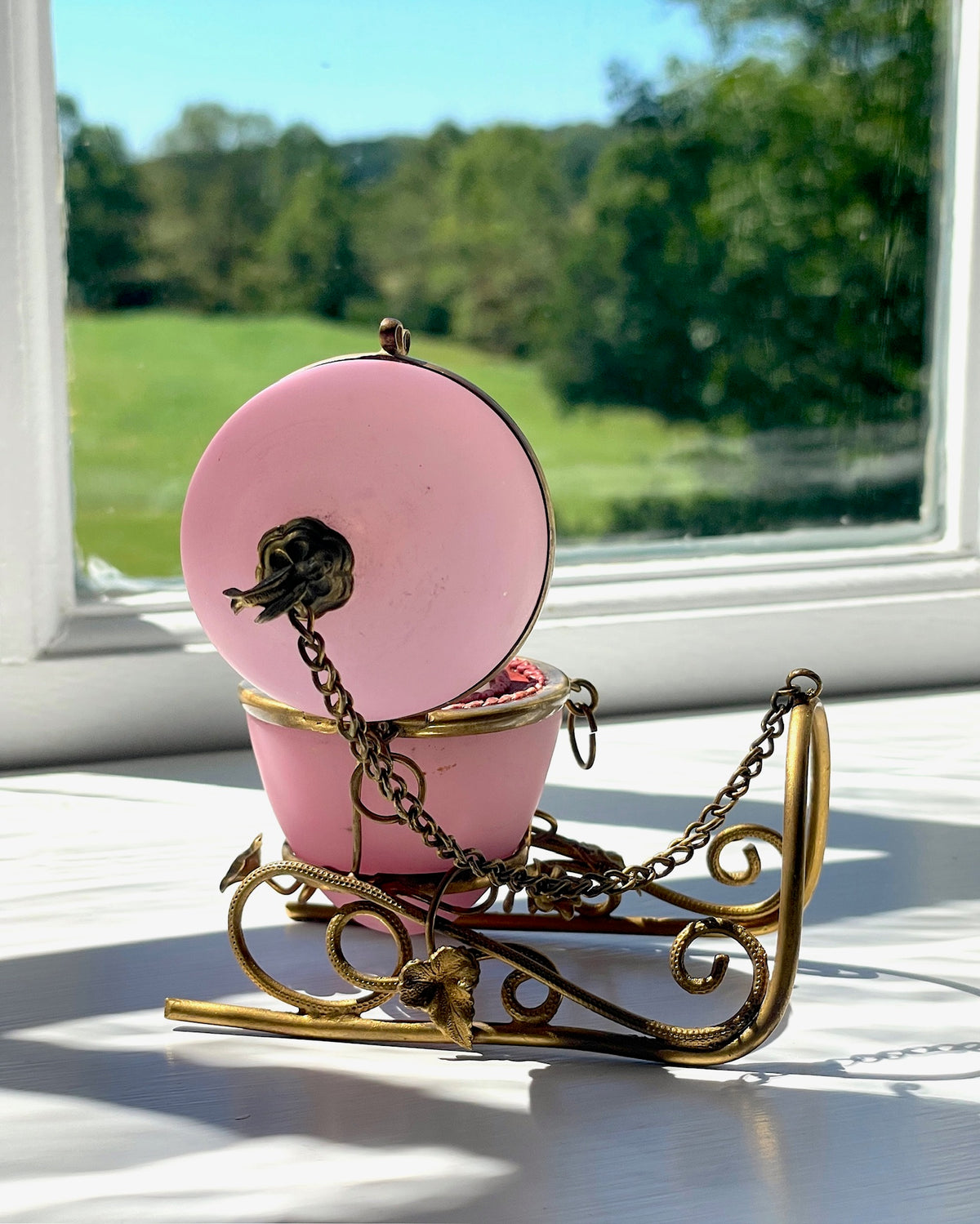 Palais Royal French Opaline Perfume Sleigh