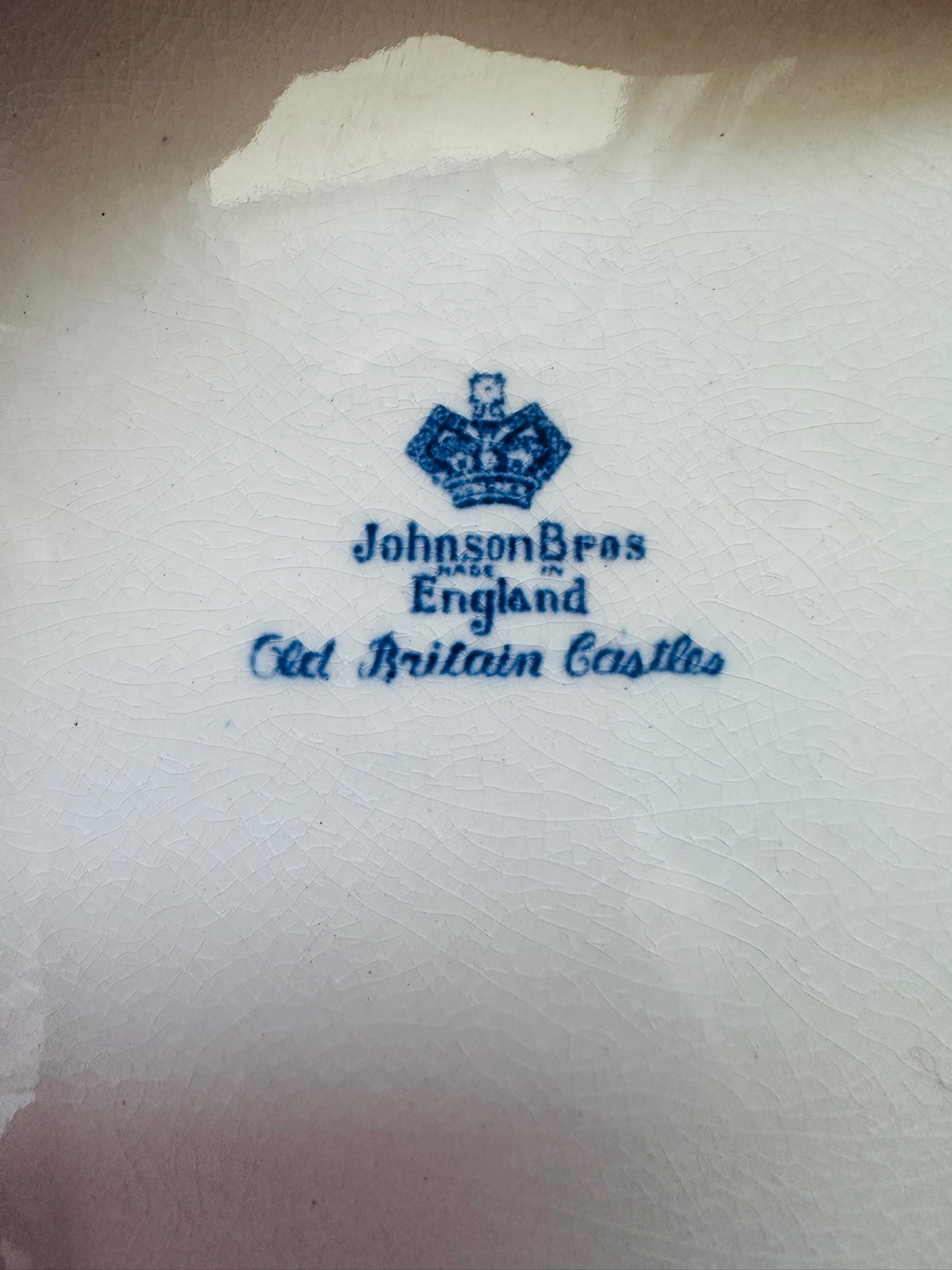 Johnston Brothers Serving Platter in Old Britain Castles Blue Pattern