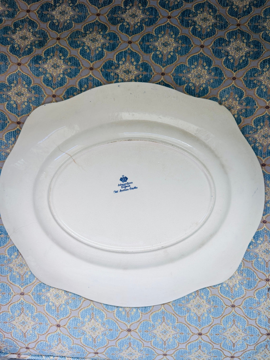 Johnston Brothers Serving Platter in Old Britain Castles Blue Pattern