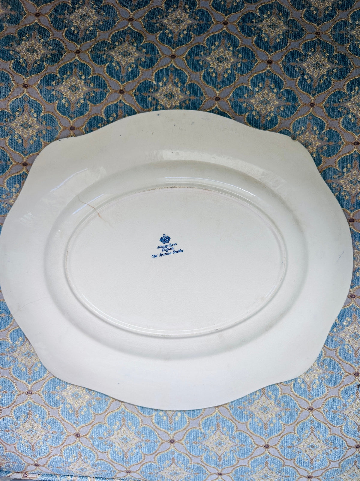 Johnston Brothers Serving Platter in Old Britain Castles Blue Pattern