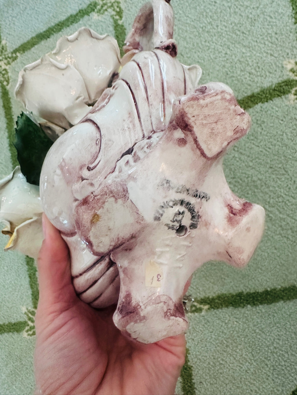 Beautiful Capodimonte Centerpiece and Sugar Bowl with Lid