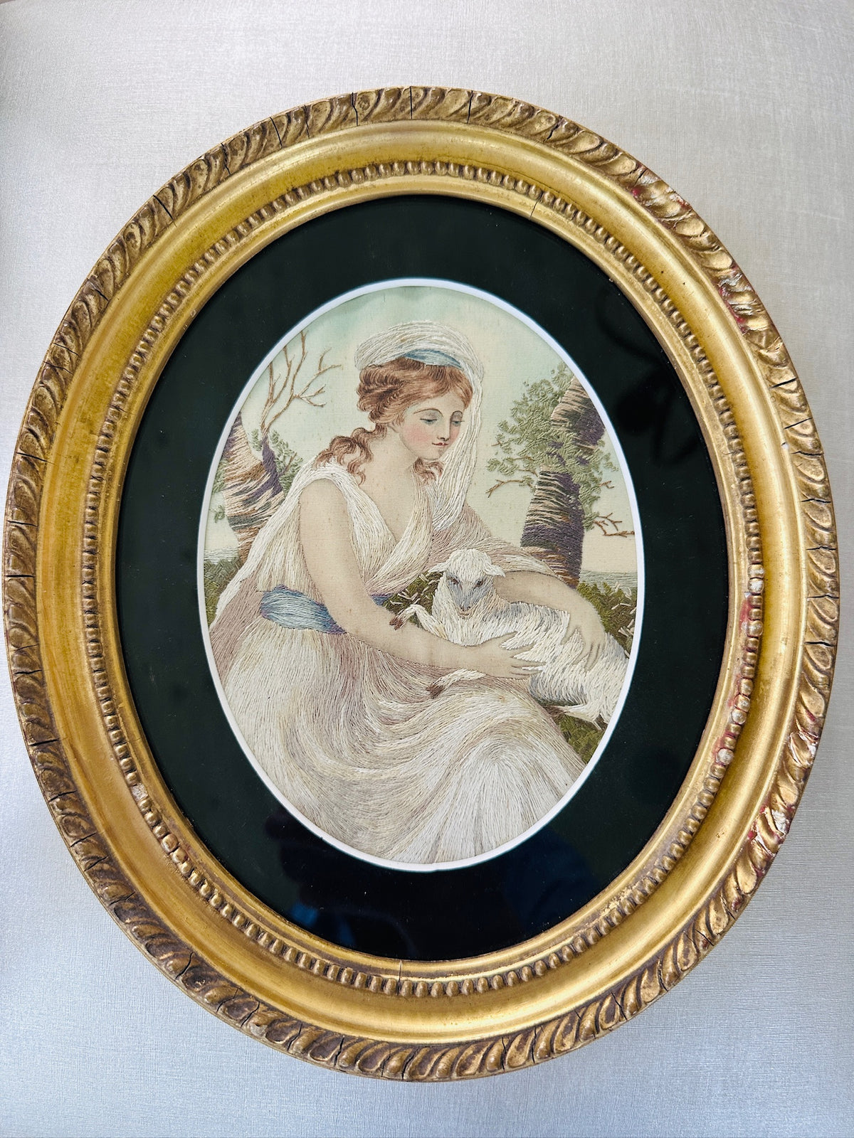 Exquisite ca. 1780 Silk Work