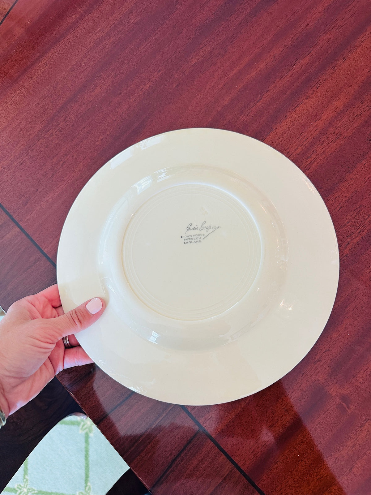 Susie Cooper Hand-Painted "Turkey" Pattern Dinner Plates
