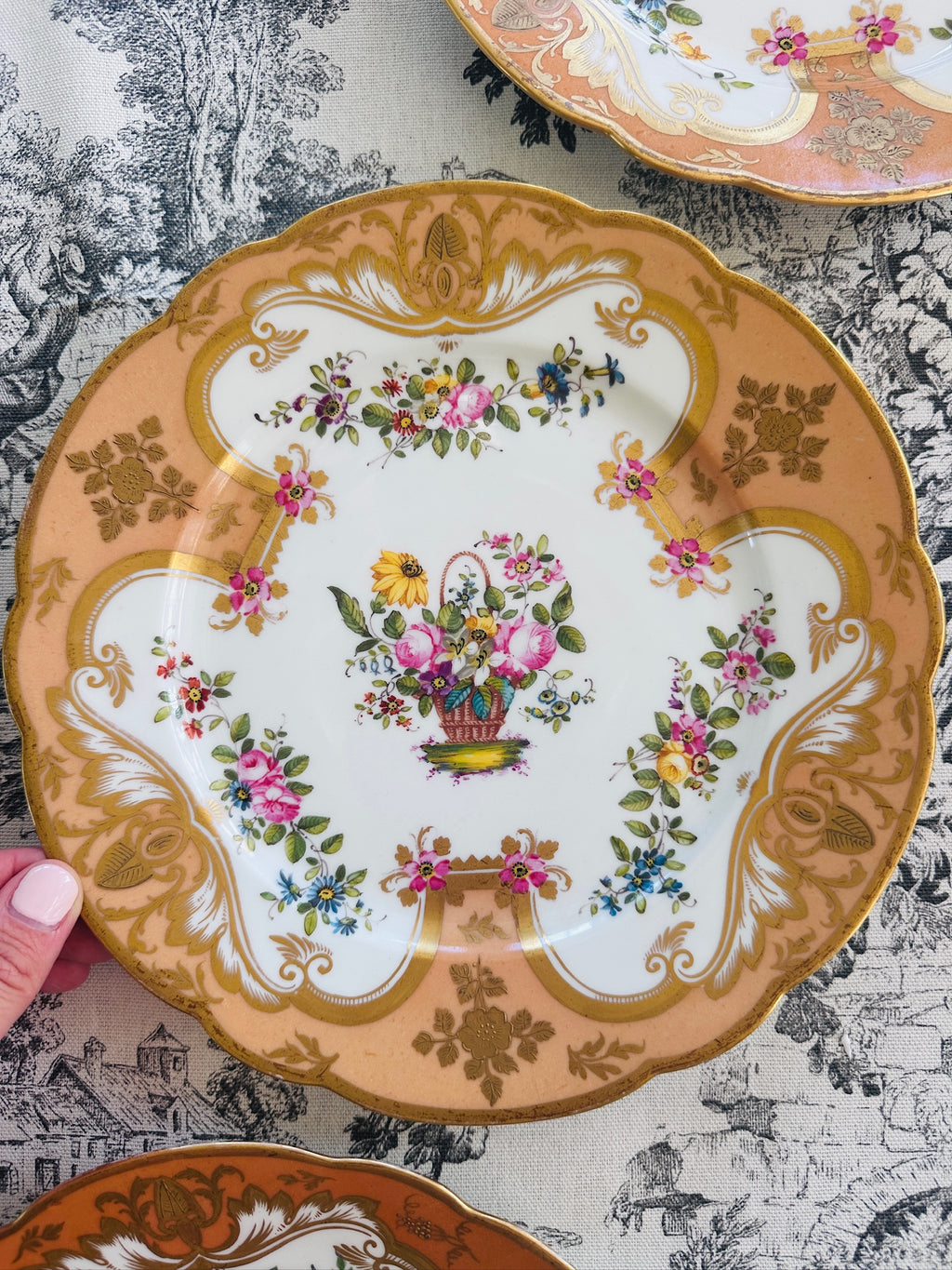 Antique Set of 8 Dinner Plates