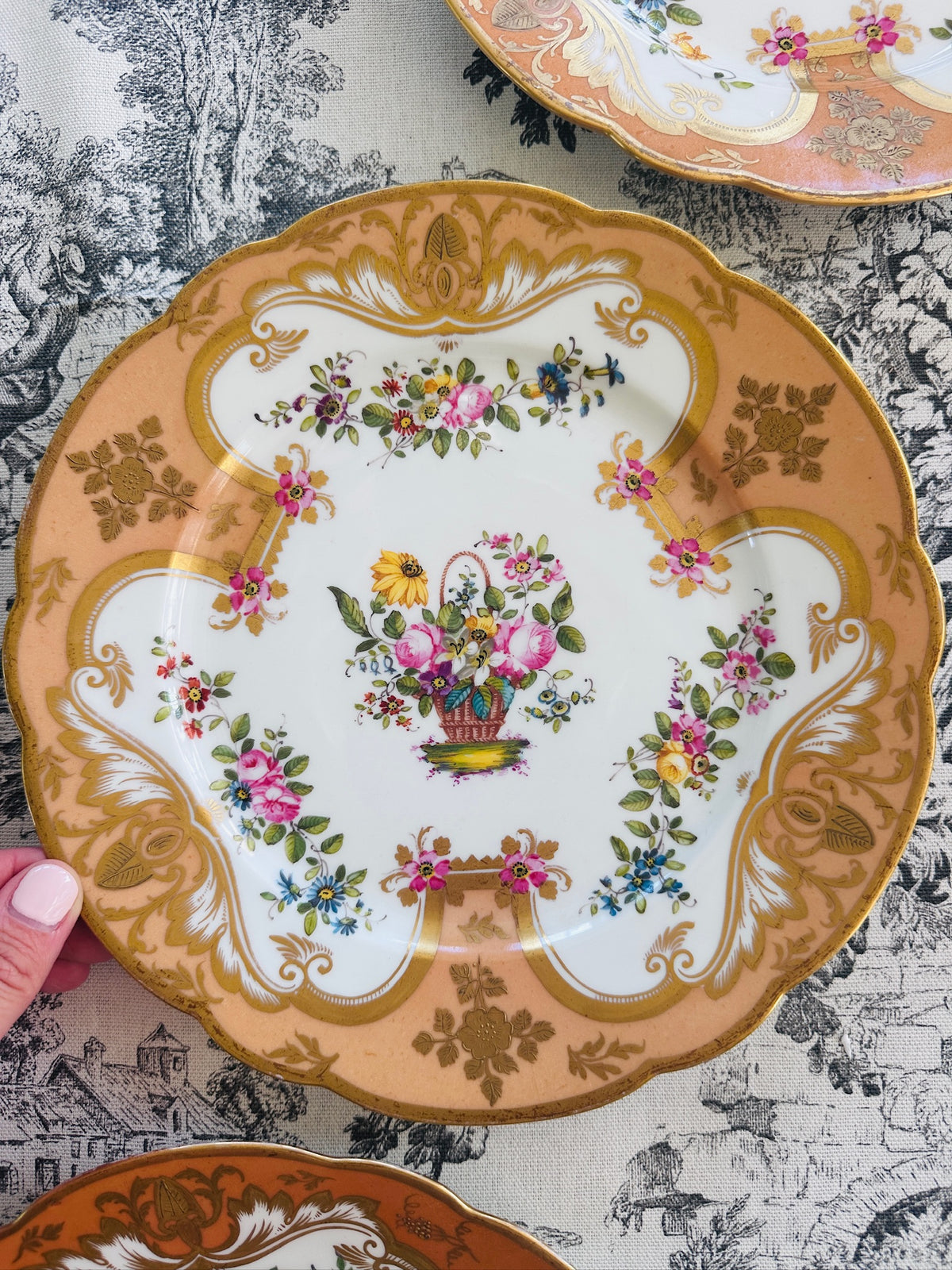 Antique Set of 8 Dinner Plates
