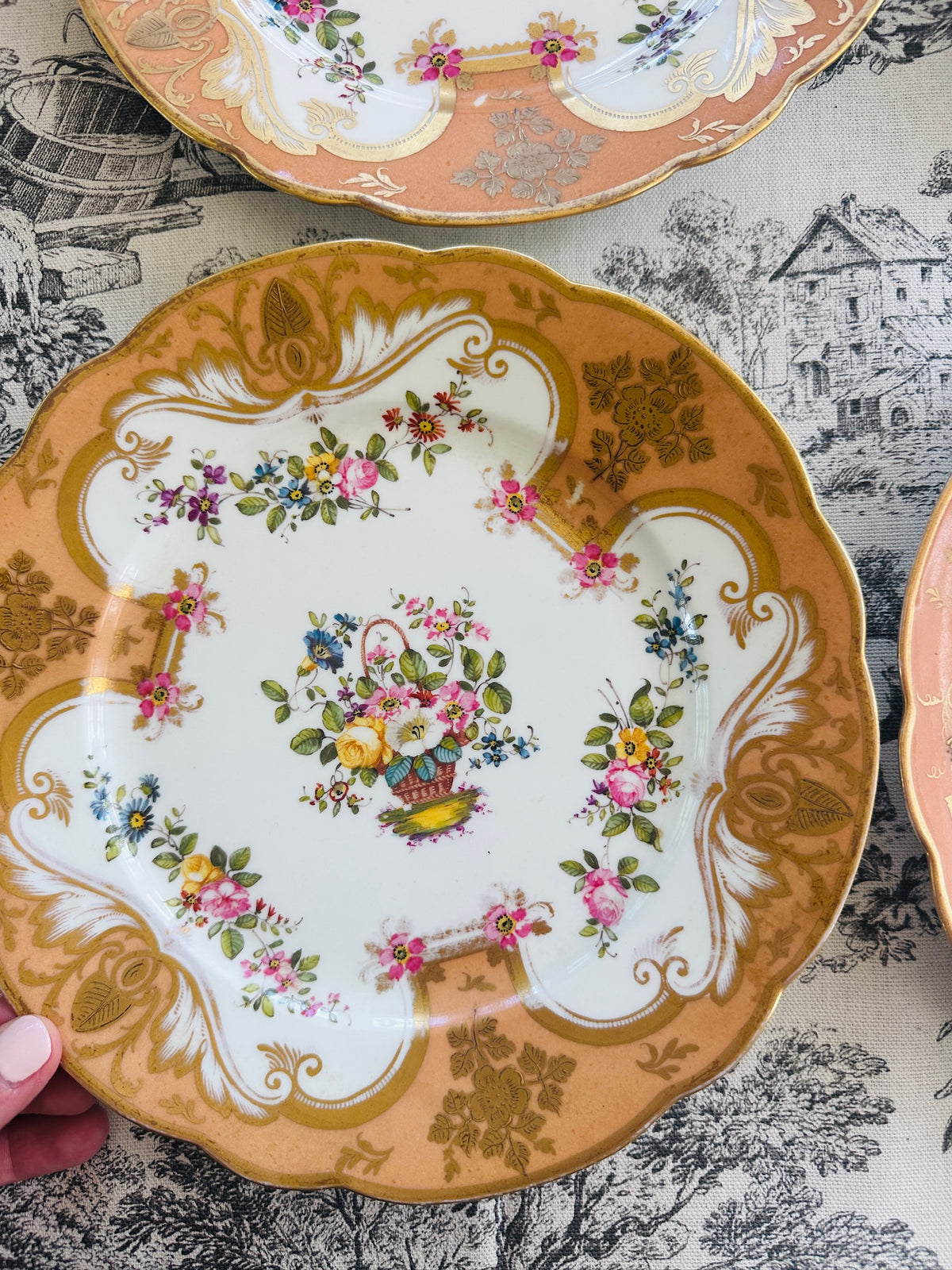 Antique Set of 8 Dinner Plates