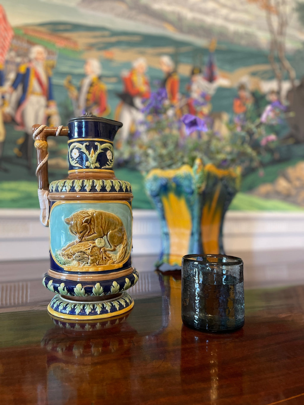 Antique George Jones Fox Hunt Jug