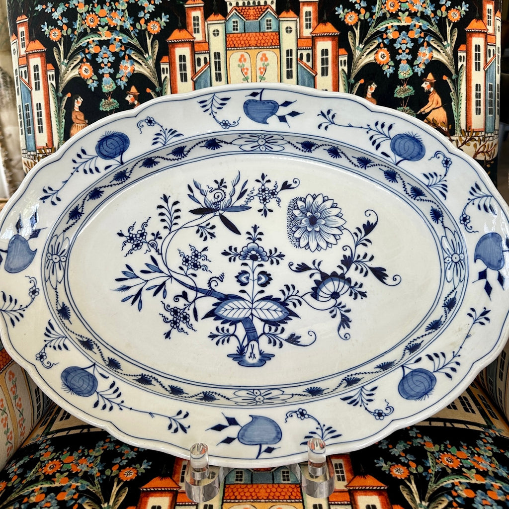 Beautiful Antique Blue Onion Meissen - Blue & White Serving Platter