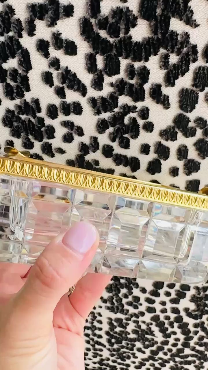 French Regency Cut Crystal & Gilt Bronze Ashtray