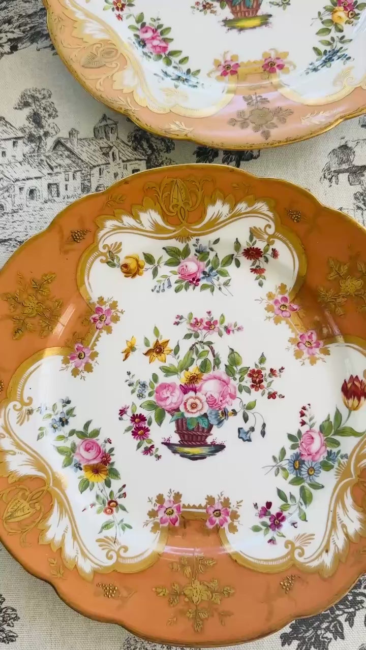 Antique Set of 8 Dinner Plates