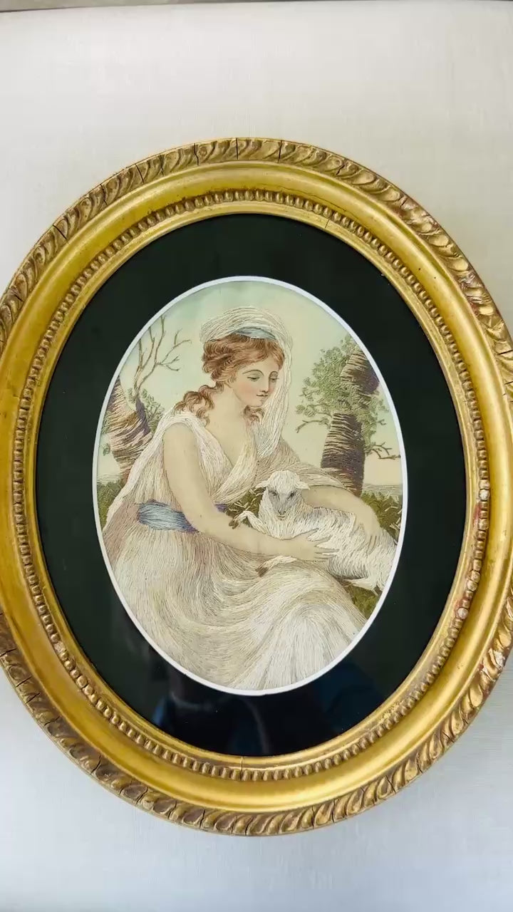 Exquisite ca. 1780 Silk Work